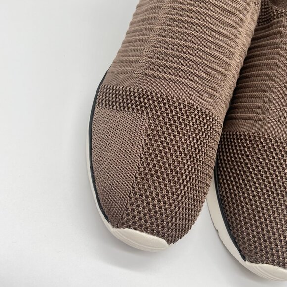 JSLIDES Womens Size 9 Great Taupe Brown Knit Slip On Laceless Sneakers Shoes - Picture 4 of 11